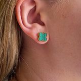 NECKLACE+EARRINGS DARK GREEN