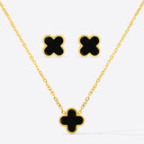 NECKLACE+EARRINGS BLACK
