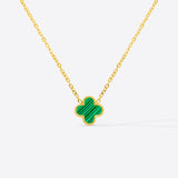 NECKLACE+EARRINGS DARK GREEN