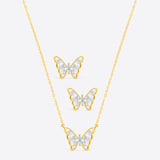 OGRLICA+NAUŠNICE BUTTERFLY